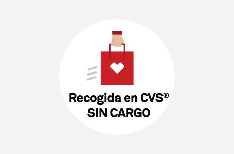 Pictograma de una bolsa de compras CVS para el servicio de recogida en CVS sin cargo