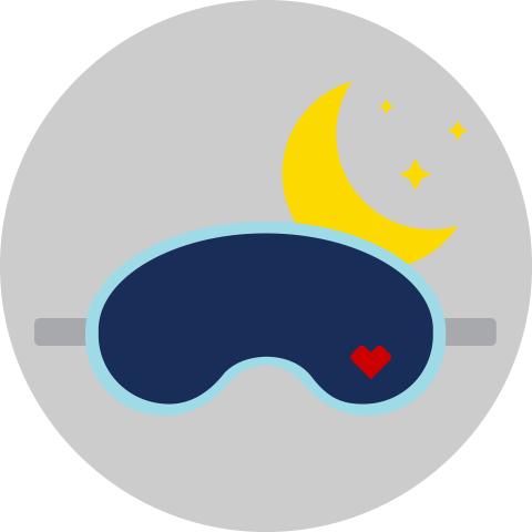 An icon of a sleep mask.